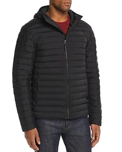 The North Face Stretch Down Hooded Jacket In Tnf Black