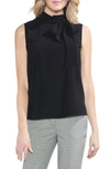 Vince Camuto Tie Neck Blouse In Rich Black