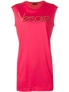 Versace Sleeveless Vintage Logo Top In Red