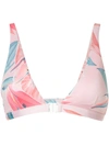 Duskii Manhattan Floral Bikini Top In Pink