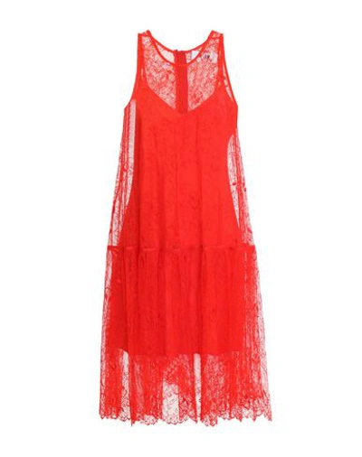 Msgm Knee-length Dress In Red