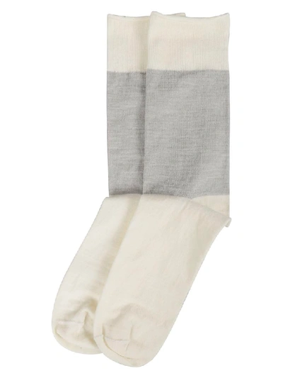 Sofie D'hoore Classic Socks In White/gray