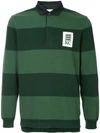Kent & Curwen Striped Rugby Polo Shirt In Green