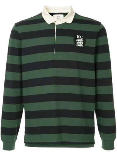 Kent & Curwen Striped Polo Shirt In Green