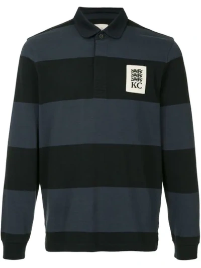 Kent & Curwen Classic Longsleeved Polo Shirt In Blue