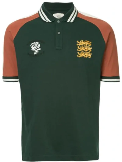 Kent & Curwen Classic Colour Block Polo Shirt In Green