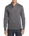 Oobe Fulton Shawl-collar Pullover Sweater In Heather Gray