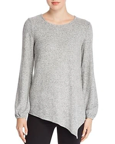 B Collection By Bobeau Cozy Asymmetric Brushed Knit Top - 100% Exclusive In Peppercorn