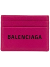 Balenciaga Logo Print Cardholder - Pink