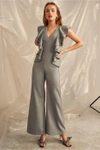 C/meo Collective You Or Me Jumpsuit In Grey Marle