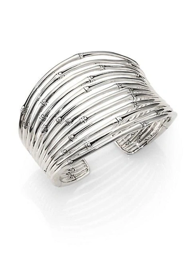 John Hardy Bamboo Sterling Silver Wide Cuff Bracelet