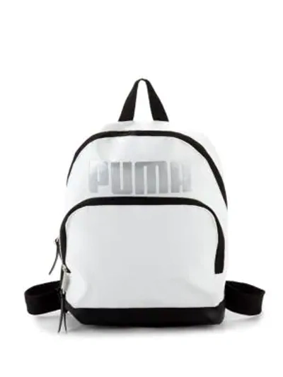 Puma Evercat Royale Backpack In White Black
