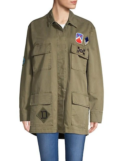 Joe's Drea Patched Cotton Jacket In Earth Army