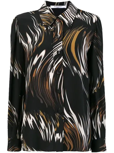 Givenchy Wave Print Shirt In Multicolor