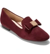 Cole Haan Tali Grand Suede Bow Loafers In Cordovan