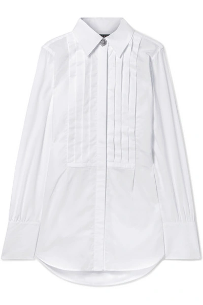 Alexa Chung Oversized Cotton-poplin Shirt In White