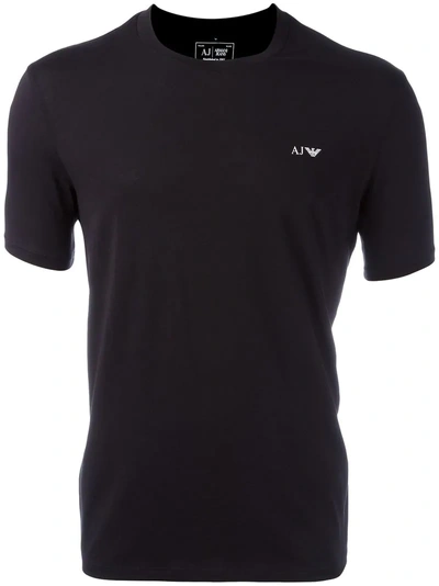 Armani Jeans 'double Pack' T-shirts In Black
