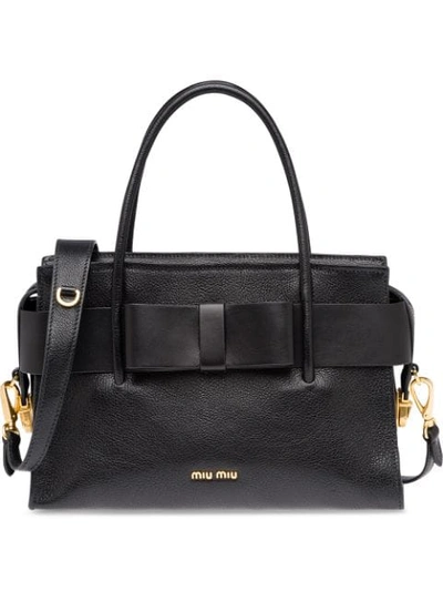 Miu Miu Madras Top Handle Bag In Black