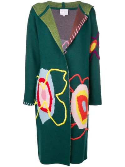 Mira Mikati Long Hooded Cardigan - Green