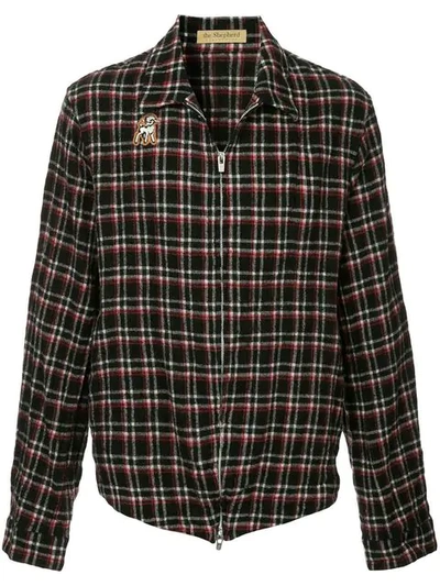 Undercover Check Print Jacket In Black