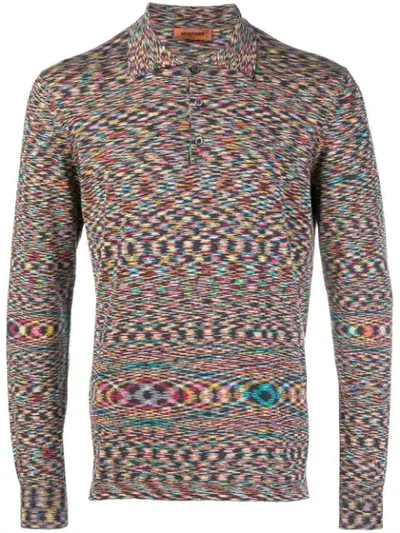 Missoni Fine Knit Polo Top - Black