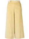 See By Chloé Cropped Corduroy Trousers In Yellow
