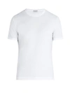 Dolce & Gabbana Logo-neck Cotton-blend T-shirt In White
