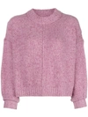 Isabel Marant Haylee Sweater In Pink & Purple