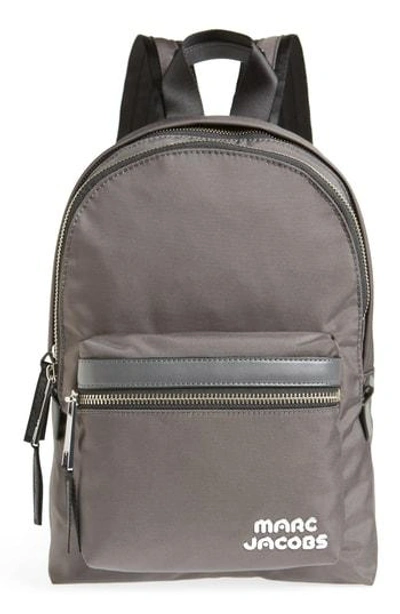 Marc Jacobs Medium Trek Nylon Backpack - Grey In Forged Iron