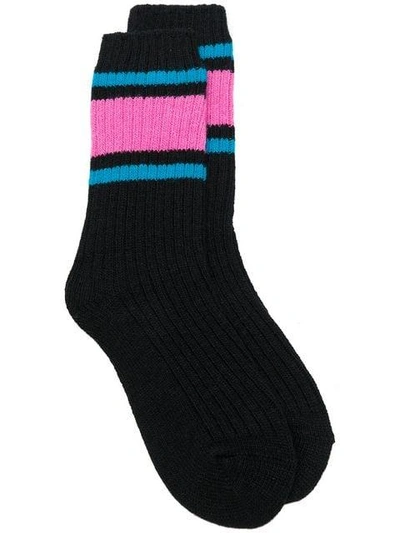 Neul Striped Socks - Black