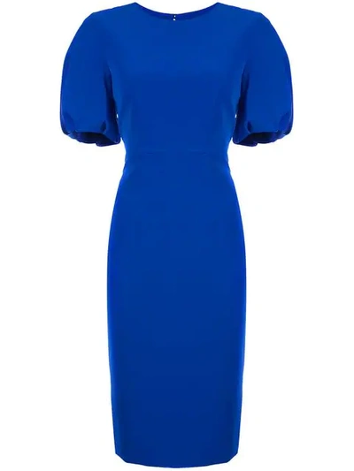 Milly Plain Dress In Blue