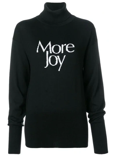 Christopher Kane More Joy-intarsia Wool Roll-neck Sweater In Black
