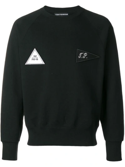 Gosha Rubchinskiy Velcro Detail Sweatshirt In Black