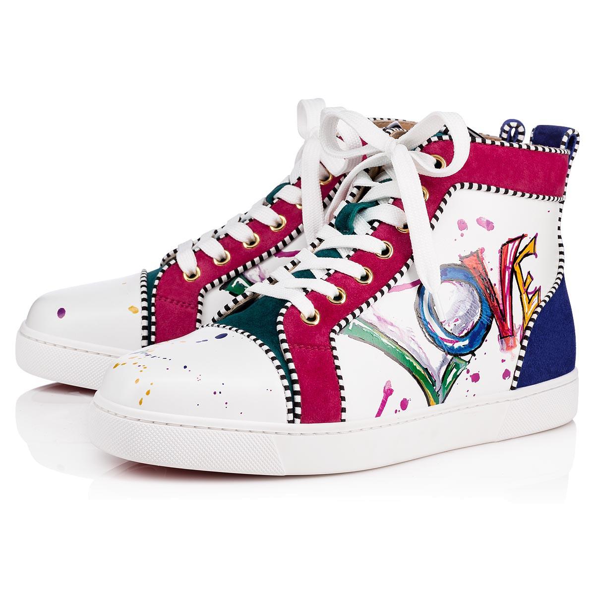 Christian Louboutin Louis Orlato Woman Flat In White/multi | ModeSens