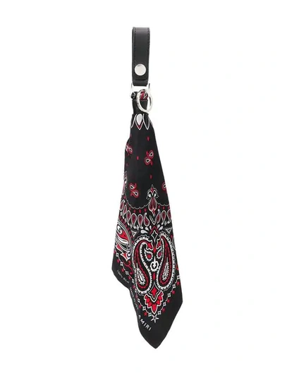 Amiri Bandana Keychain In Black ,red
