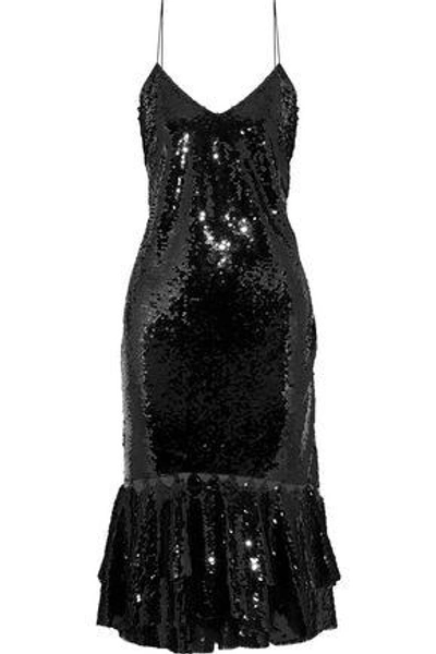 Sachin & Babi Woman Everen Sequined Tulle Slip Dress Black