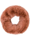 Yves Salomon Knitted Snood - Pink