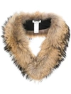 Max & Moi Long Fur Collar - Neutrals