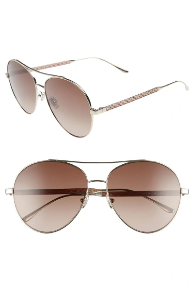 Jimmy Choo Noria 61mm Special Fit Gradient Aviator Sunglasses - Gold/ Red