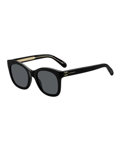 Givenchy Rectangle Acetate Sunglasses In Black