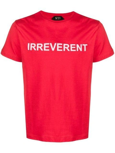 N°21 Nº21 Irreverent T-shirt - Red