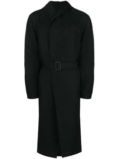 Yohji Yamamoto Jersey Coat In Black