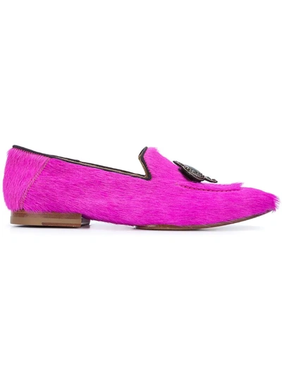 Figue Milky Embellished Fur Loafers In Pink