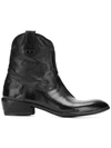 Fauzian Jeunesse Cuban Heel Ankle Boots - Black