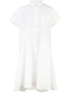 Sacai Shortsleeved Shirt Dress - White