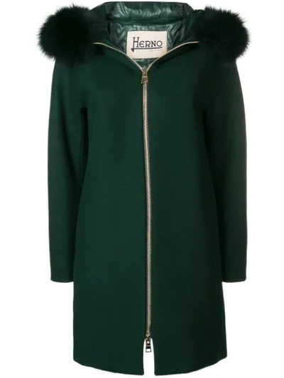 Herno Zipped Coat - Green