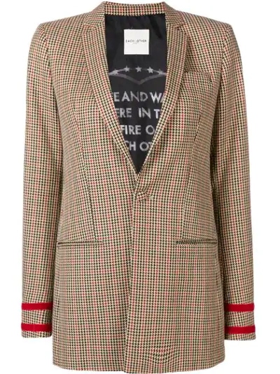 Each X Other Houndstooth Jacket In Neutrals