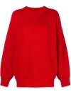 Department 5 Oversized Knit Sweater In Red