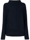 Vince Cashmere Knitted Sweater In Blue