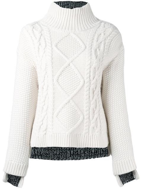 Rag & Bone Ida Two-tone Cashmere Sweater, Ivory | ModeSens